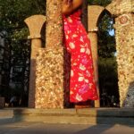 floral dress-funky sunglass